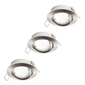 Eglo 31692 - SADA 3x LED podhľadových svietidiel TEDO 1xGU10/5W/230V