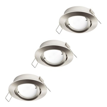 Eglo 31692 - SADA 3x LED podhľadových svietidiel TEDO 1xGU10/5W/230V