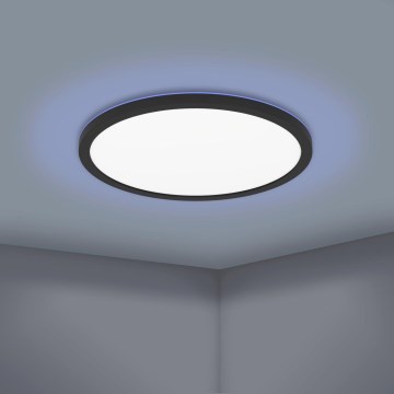Eglo 31704 - LED RGBW Stmievateľné stropné svietidlo ROVITO-Z 1xLED/16,5W/230V 2700-6500K pr. 42 cm čierna