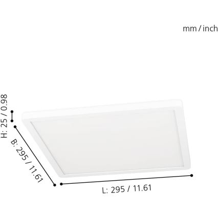 Eglo 31706 - LED RGBW Stmievateľné stropné svietidlo ROVITO-Z LED/14,6W/230V 2700-6500K čierna