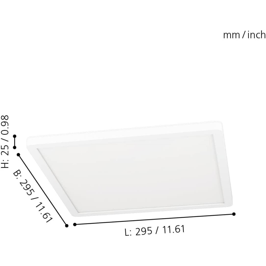 Eglo 31706 - LED RGBW Stmievateľné stropné svietidlo ROVITO-Z LED/14,6W/230V 2700-6500K čierna