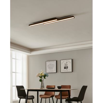 Eglo 31715 - LED RGBW Stmievateľné stropné svietidlo SALITERAS-Z LED/20,4W/230V 2700-6500K čierna