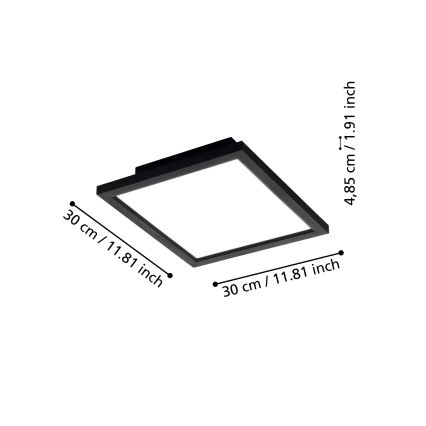 Eglo 31723 - LED Stmievateľné stropné svietidlo SALOBRENA-Z LED/15,3W/230V 2700-6500K čierna