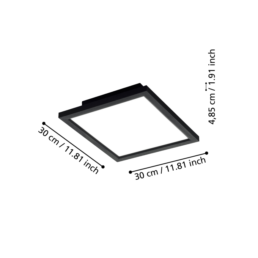 Eglo 31723 - LED Stmievateľné stropné svietidlo SALOBRENA-Z LED/15,3W/230V 2700-6500K čierna
