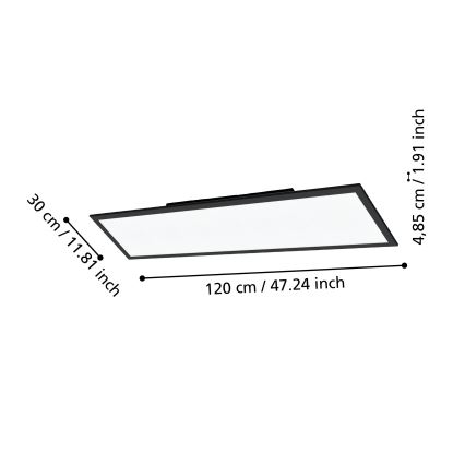 Eglo 31726 - LED Stmievateľné stropné svietidlo SALOBRENA-Z LED/33,5W/230V 2700-6500K čierna
