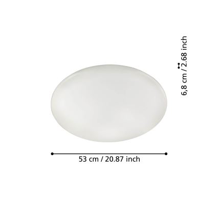 Eglo 31738 - LED Stmievateľné stropné svietidlo TOTARI-Z LED/44,8W/230V 2700-6500K biela