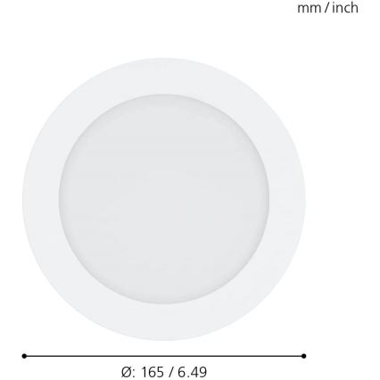 Eglo 31742 - LED Stmievateľné kúpeľňové podhľadové svietidlo FUEVA-Z LED/10,5W/230V 2700-6500K IP44 biela