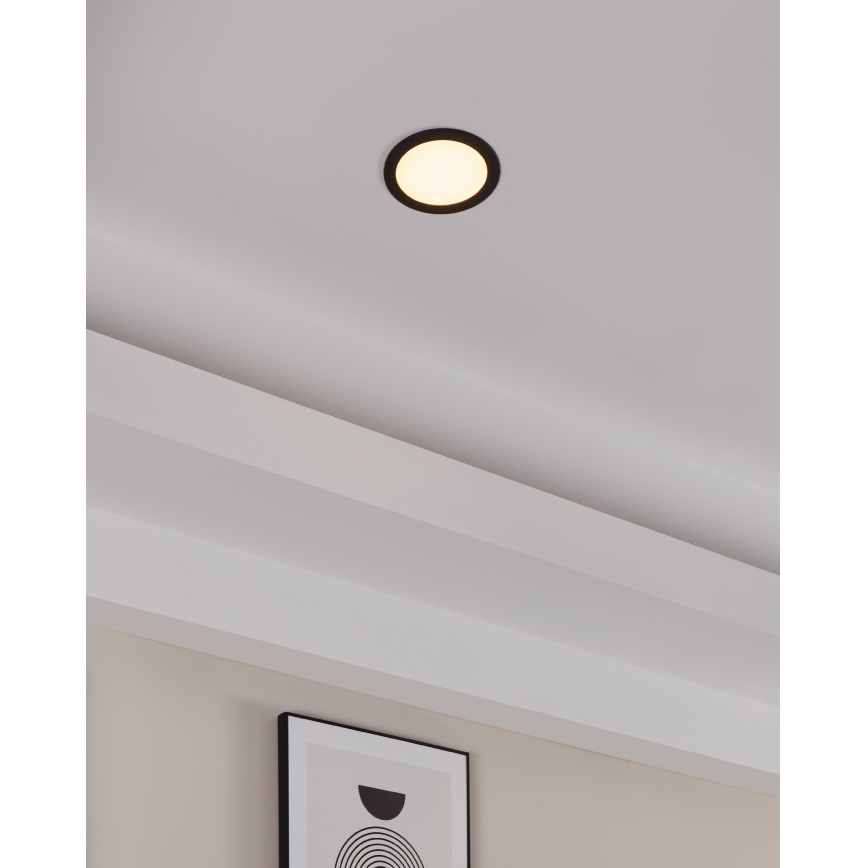 Eglo 31744 - LED Stmievateľné kúpeľňové podhľadové svietidlo FUEVA-Z LED/10,5W/230V 2700-6500K IP44 čierna