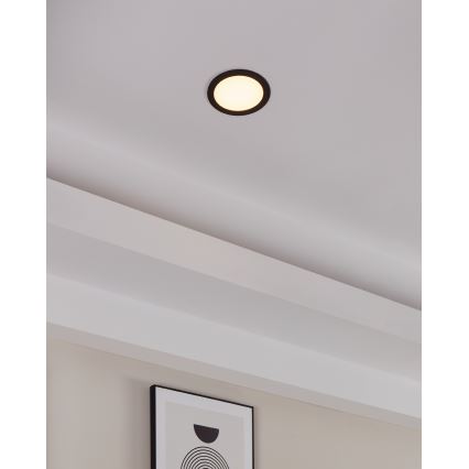 Eglo 31744 - LED Stmievateľné kúpeľňové podhľadové svietidlo FUEVA-Z LED/10,5W/230V 2700-6500K IP44 čierne priemer 16,5 cm