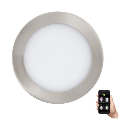 Eglo 31746 - Stmievateľné LED kúpeľňové podhľadové svietidlo FUEVA-Z LED/10,5W/230V 2700-6500K IP44 chróm priemer 16,5 cm