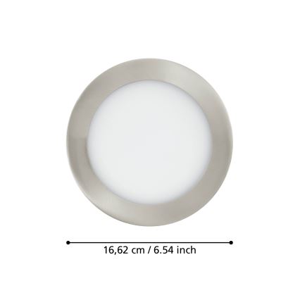 Eglo 31746 - Stmievateľné LED kúpeľňové podhľadové svietidlo FUEVA-Z LED/10,5W/230V 2700-6500K IP44 chróm priemer 16,5 cm