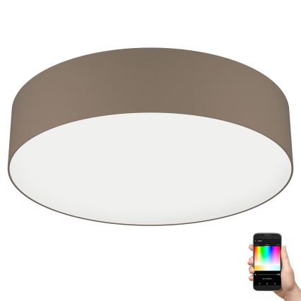 Eglo 31767 - LED RGBW Stmievateľné stropné svietidlo ROMAO-Z LED/35W/230V 2700-6500K pr. 57 cm béžovo-šedá