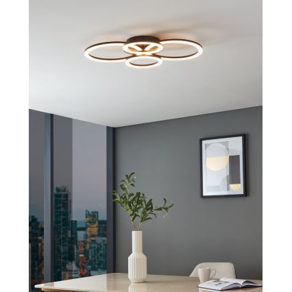 Eglo 31769 - LED Stmievateľné stropné svietidlo PARRAPOS-Z LED/41W/230V 3000-6500K čierna