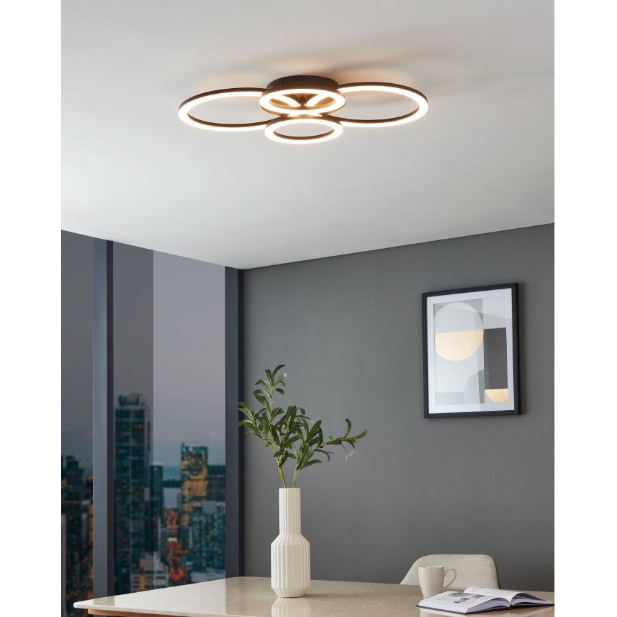 Eglo 31769 - LED Stmievateľné stropné svietidlo PARRAPOS-Z LED/41W/230V 3000-6500K čierna