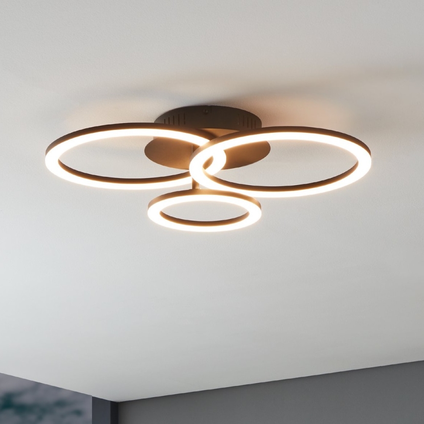 Eglo 31771 - LED Stmievateľné stropné svietidlo PARRAPOS-Z LED/33W/230V 3000-6500K čierna
