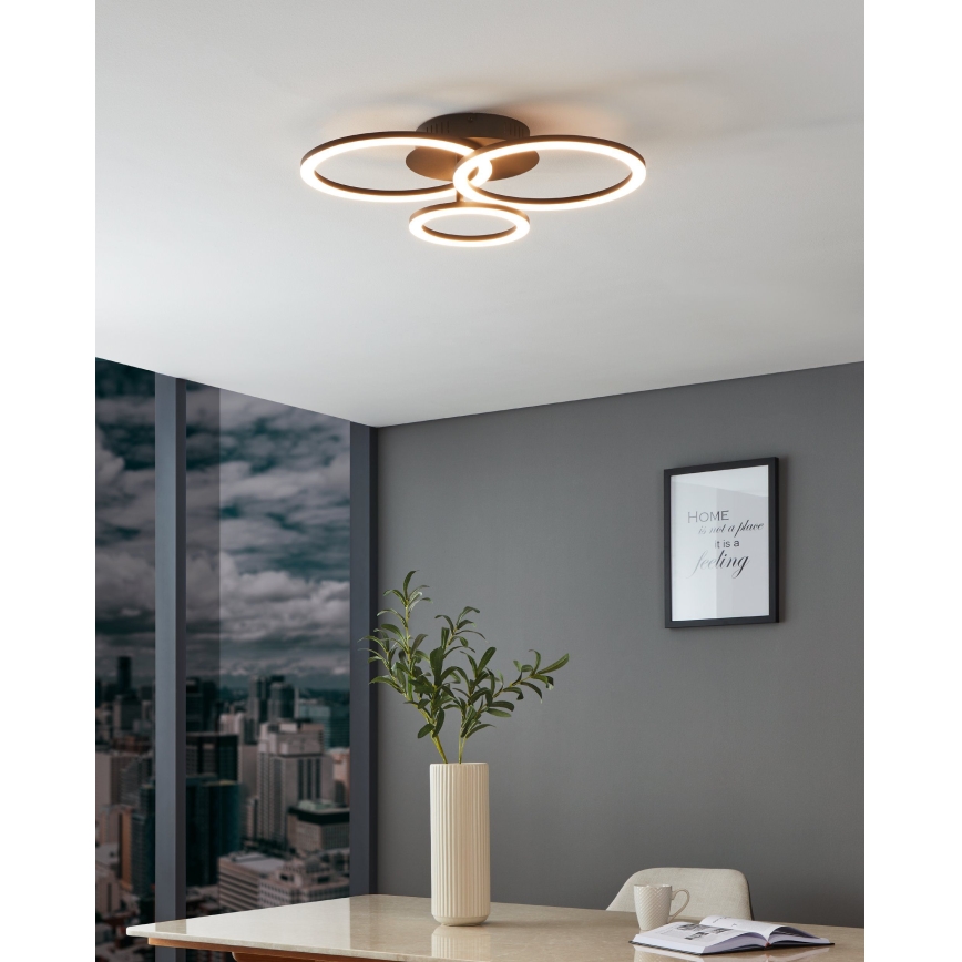 Eglo 31771 - LED Stmievateľné stropné svietidlo PARRAPOS-Z LED/33W/230V 3000-6500K čierna
