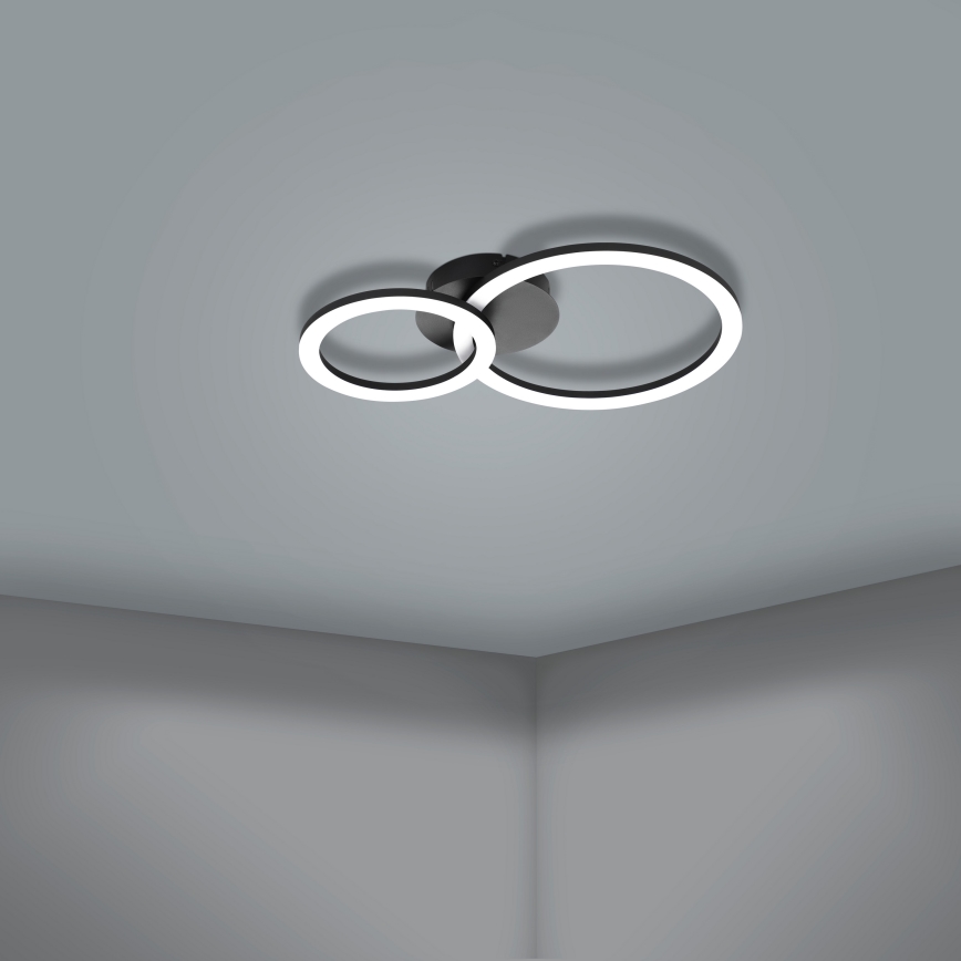 Eglo 31772 - LED Stmievateľné stropné svietidlo PARRAPOS-Z LED/15W/230V 3000-6500K čierna