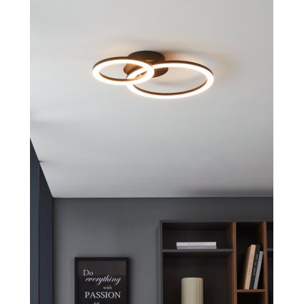 Eglo 31772 - LED Stmievateľné stropné svietidlo PARRAPOS-Z LED/15W/230V 3000-6500K čierna