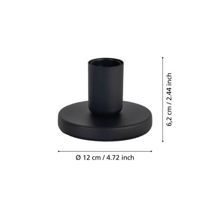 Eglo - Noha lampy 1xE27/40W/230V čierna