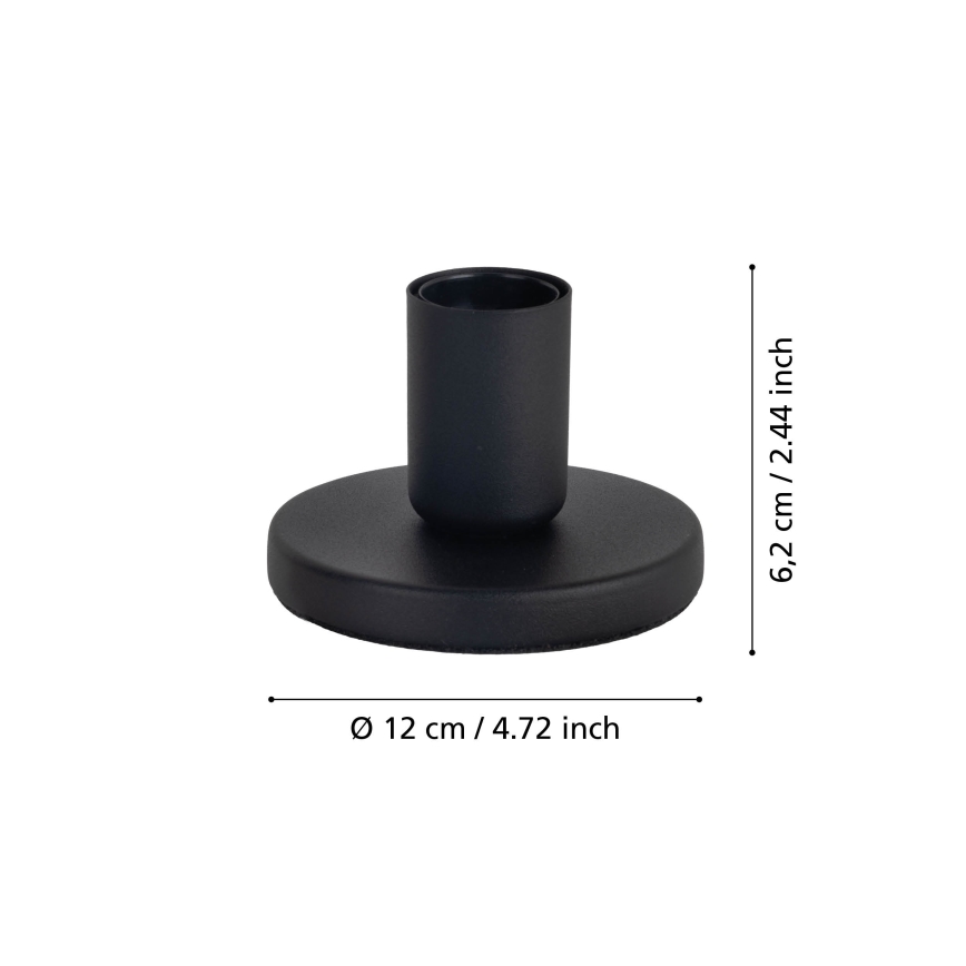 Eglo - Noha lampy 1xE27/40W/230V čierna