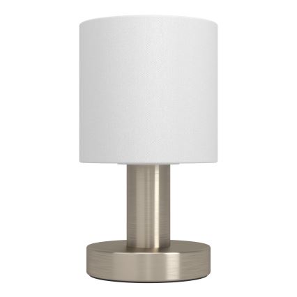 Eglo - Stolná lampa 1xE14/40W/230V biela/matný chróm