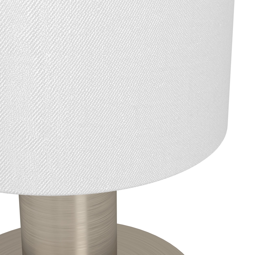 Eglo - Stolná lampa 1xE14/40W/230V biela/matný chróm