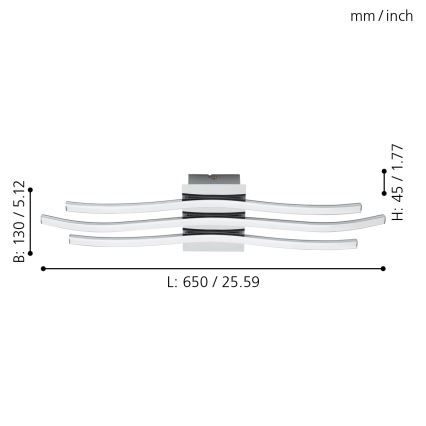 Eglo - LED stropné svietidlo LED/26W/230V