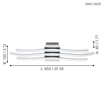 Eglo 31995 - LED stropné svietidlo RONCADE LED/26W/230V