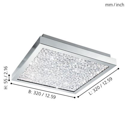 Eglo 32025 - LED Stropné svietidlo CARDITO LED/16W/230V