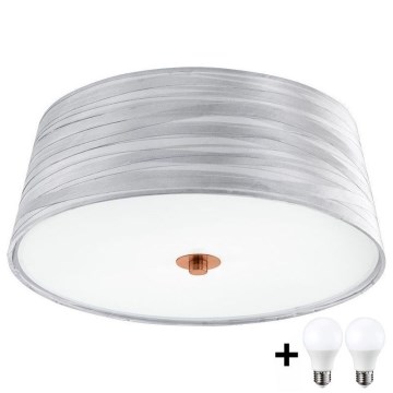 Eglo 32111- LED Stropné svietidlo FONSEA 1 2xE27/9W/230V strieborná/medená