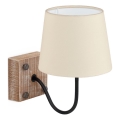 Eglo 32248 - Nástenné svietidlo 1xE14/40W/230V hnedá/béžová
