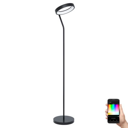 Eglo 32327 - LED RGBW stmievateľná stojacia lampa MARGHERA-C LED/15,5W/230V 2700-6500K čierna