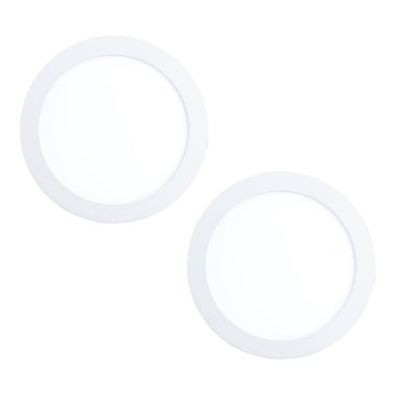 Eglo 32387 - SADA 2× LED zapustené stropné svietidlo FUEVA LED/15,5W/230V