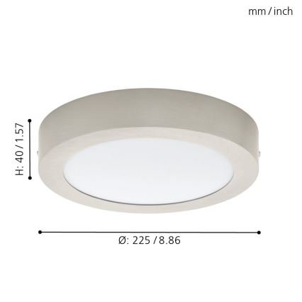 Eglo 32442 - LED Stropné svietidlo FUEVA 1 LED/18W/230V