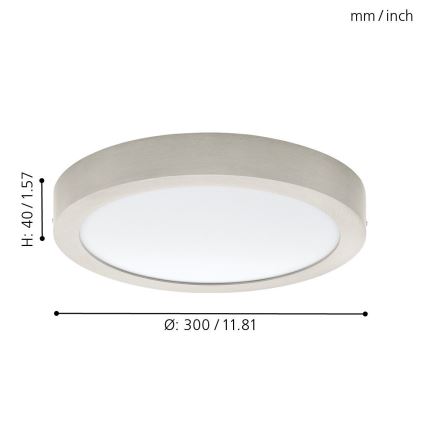 Eglo 32443 - LED Stropné svietidlo FUEVA 1 LED/24W/230V