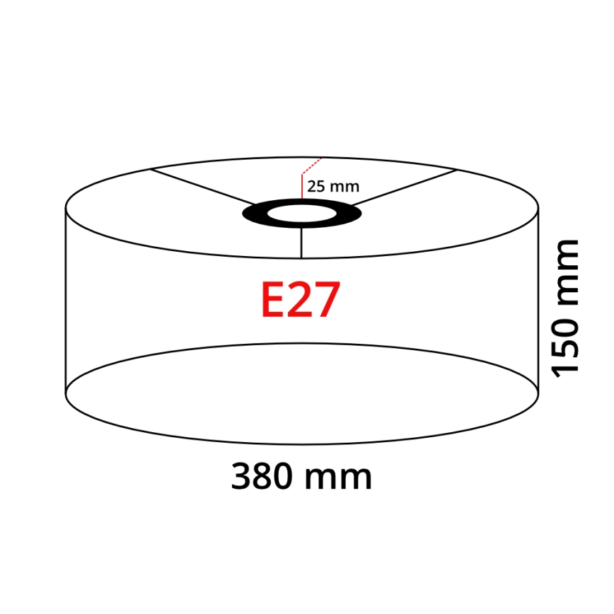 Eglo 32474 - Univerzálne tienidlo TUNJA E27 pr. 38 cm hnedé