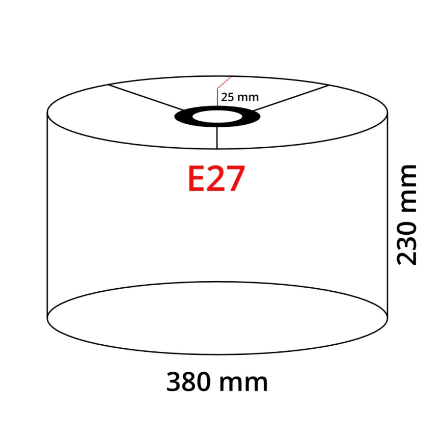 Eglo 32482 - Univerzálne tienidlo TUNJA E27 pr. 38 cm biela