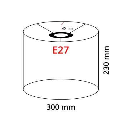 Eglo 32487 - Univerzálne tienidlo TUNJA E27 pr. 30 cm biela
