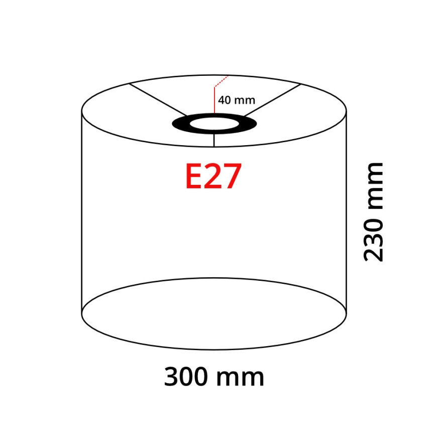 Eglo 32487 - Univerzálne tienidlo TUNJA E27 pr. 30 cm biela