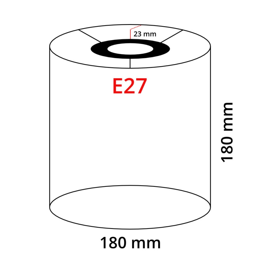 Eglo 32493 - Univerzálne tienidlo TUNJA E27 pr. 18 cm biela