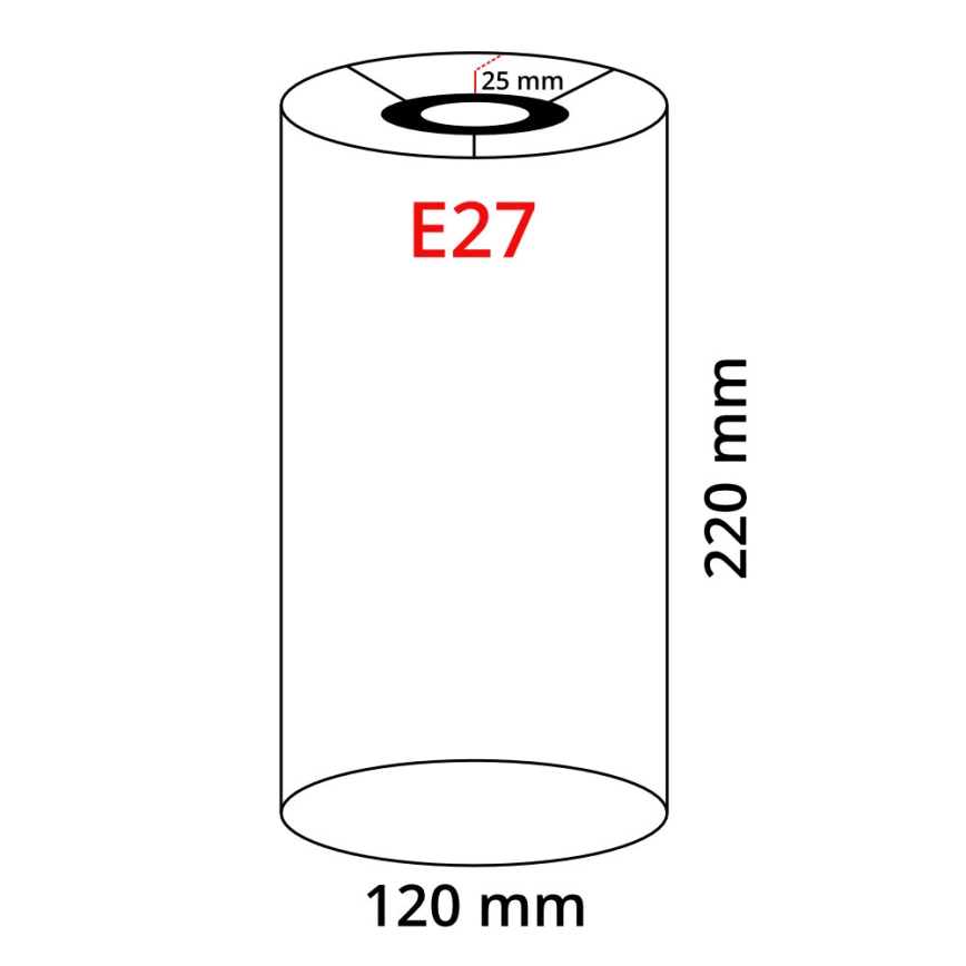 Eglo 32498 - Univerzálne tienidlo TUNJA E27 pr. 12 cm biela