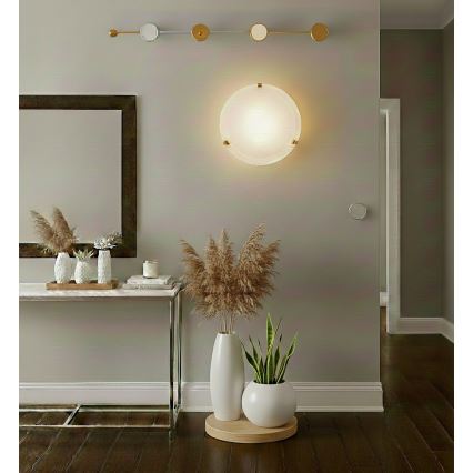 Eglo 32601 - LED stropné svietidlo SALOME LED/11W/230V priemer 30 cm zlaté / alabastrové sklo