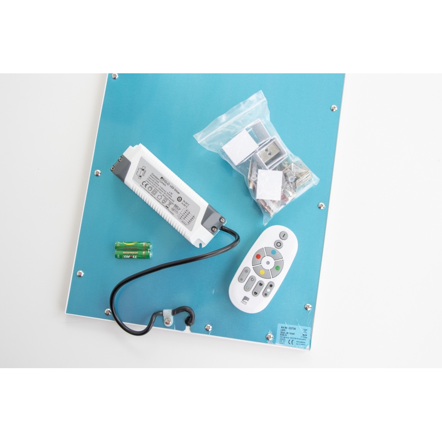 Eglo 32734 - LED RGBW Stmievateľný prisadený/podhľadový panel 2v1 SALOBRENA-C LED/34W/230V biela + diaľkové ovládanie