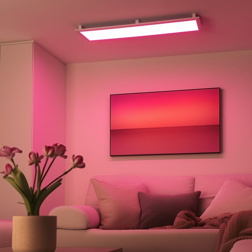 Eglo 32734 - LED RGBW Stmievateľný prisadený/podhľadový panel 2v1 SALOBRENA-C LED/34W/230V biela + diaľkové ovládanie