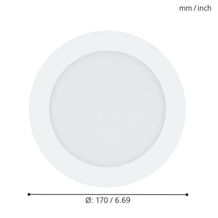 Eglo - LED RGB Stmievateľné podhľadové svietidlo FUEVA-C LED/10,5W/230V