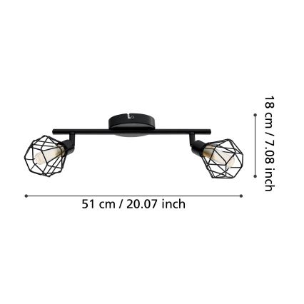 Eglo 32766 - LED Bodové svietidlo ZAPATA 2xG9/3W/230V