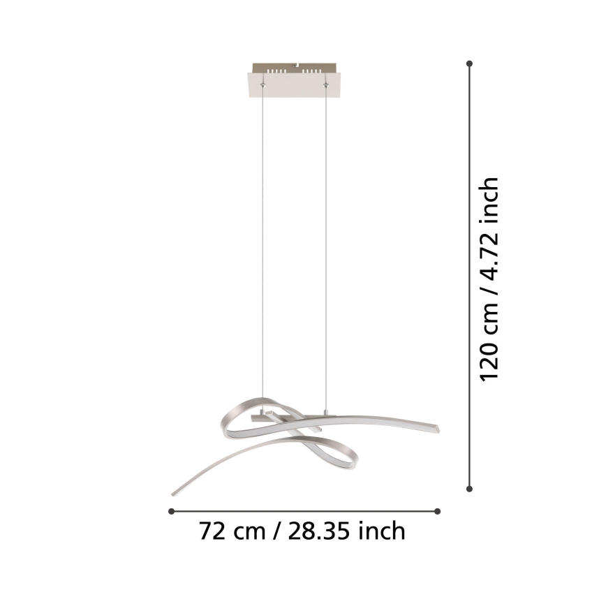 Eglo 32853 - LED luster na lankách SYMPHONIE LED/18,9W/230V