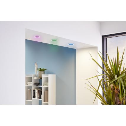 Eglo - sada 3x stmievateľných RGB LED podhľadových svietidiel FUEVA-C LED/3W/230V, priemer 8,5 cm