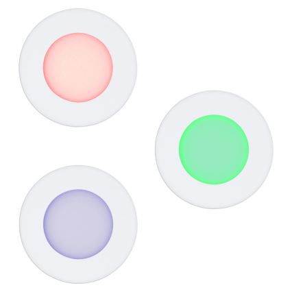 Eglo - sada 3x stmievateľných RGB LED podhľadových svietidiel FUEVA-C LED/3W/230V, priemer 8,5 cm