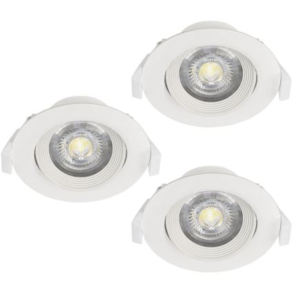 Eglo - Sada 3 ks zapustených stropných svietidiel SARTIANO LED/5W/230V